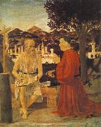 Piero della Francesca Saint Jerome and a Donor oil painting on canvas